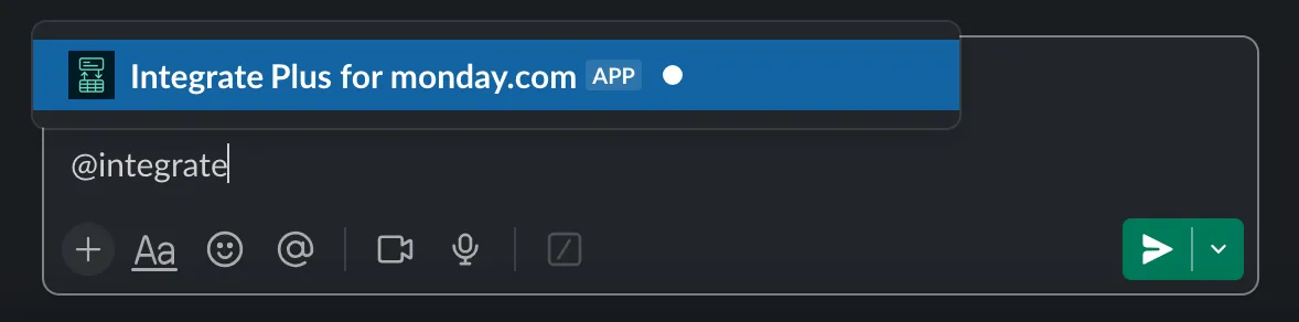 Inviting the bot into the Slack channel