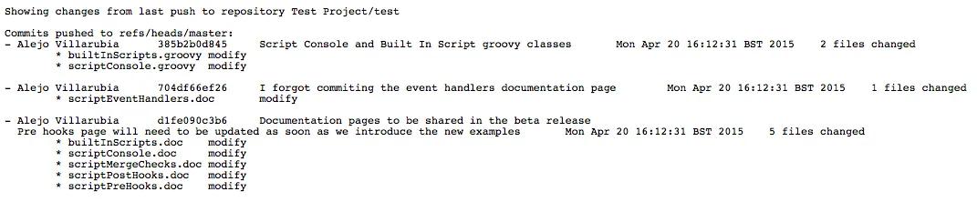 An example plain text email.