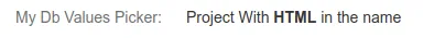 Image showing a non-HTML encoded project name