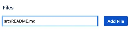 Default file path entry field with Add File button
