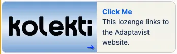 Lozenge link showing a blue arrow icon next to the linked title
