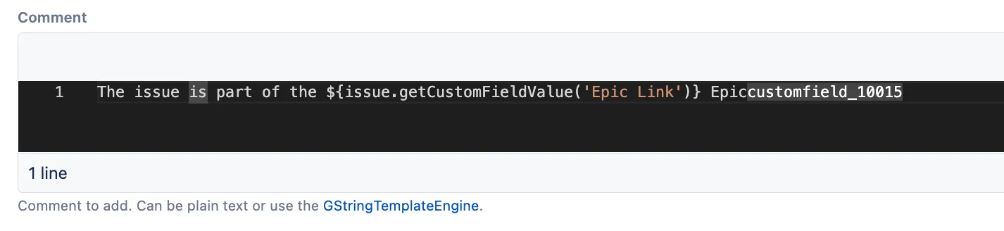 Post function comment example
