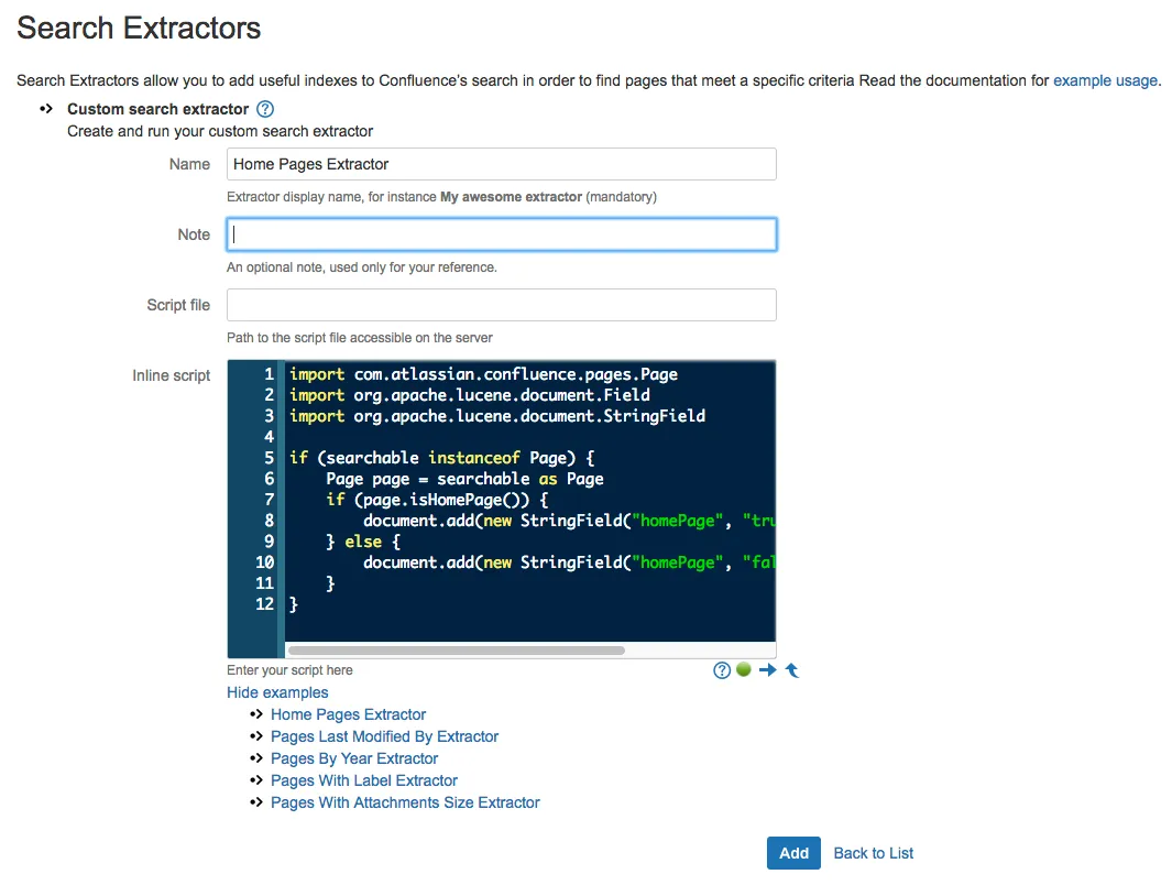 A Custom Search Extractor example.