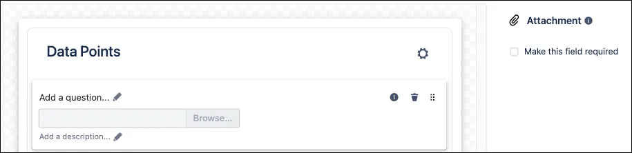 Form attachment field with Make this field required option selected