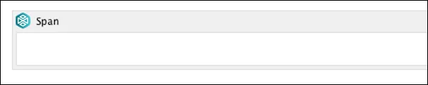 Macro placeholder displayed on the page after inserting the Span macro