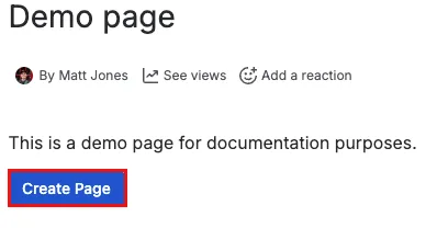 The Crete Page button, rendered on a page.