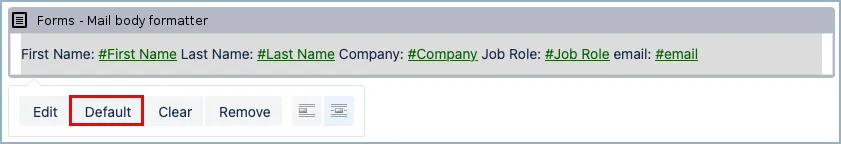 Mail Body Formatter macro populated with form fields in Confluence editor