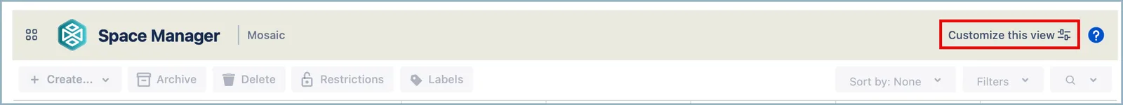 Customize this view screen showing column toggles and drag-and-drop handles for arranging visible columns.