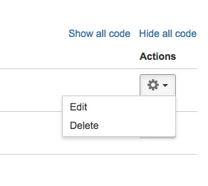 The Actions icon.