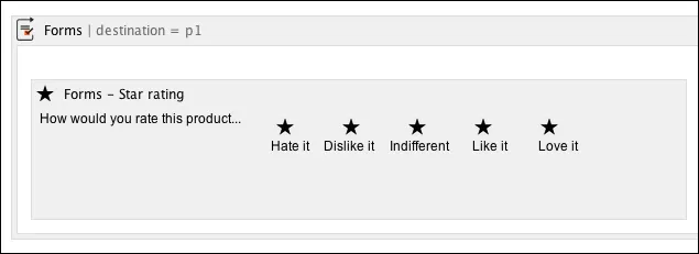 Star Rating macro placeholder displayed on the Confluence page after saving the macro