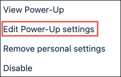 Power-Ups menu open on a Trello board with an Orah Power-Up selected