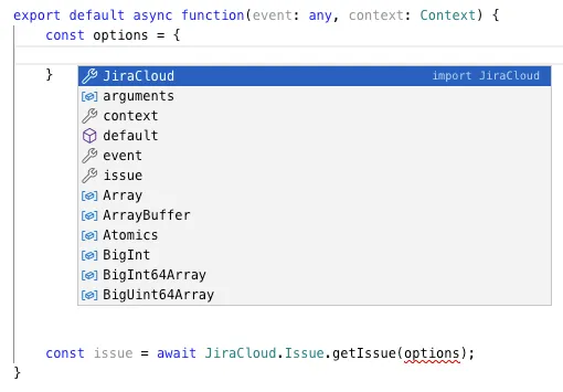 Code snippet showing a TypeScript function.