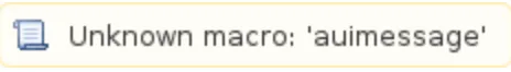 Example of an unsupported message box macro as it appears in the legacy interface