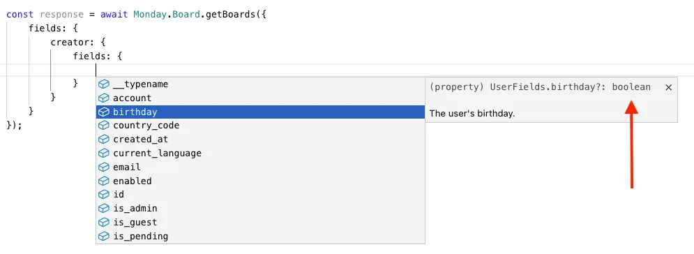 Code snippet shows a data request using JavaScript, highlighting