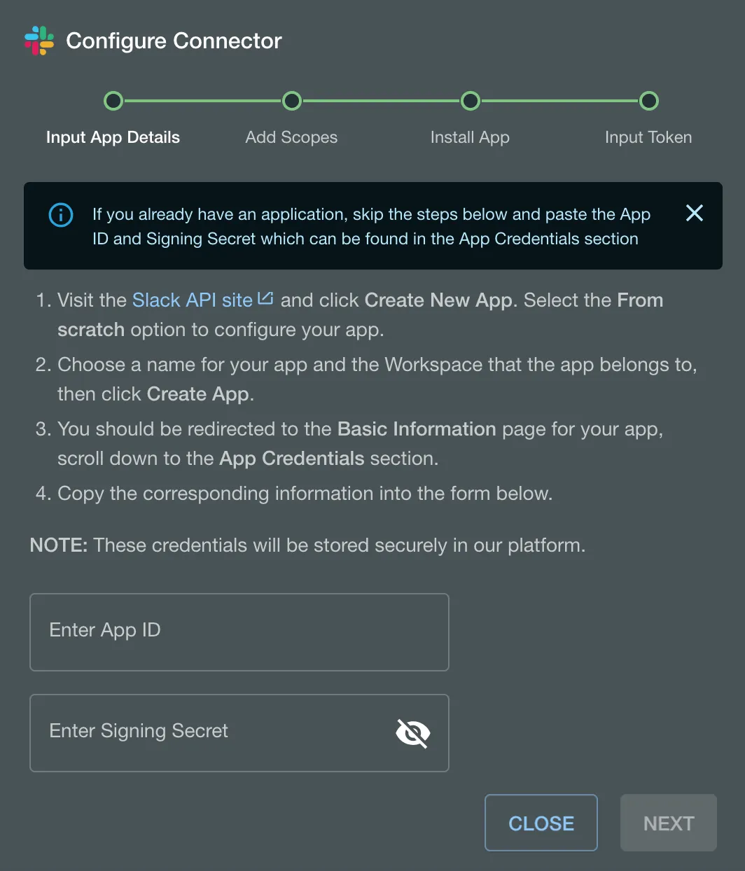A screenshot of the Configure Connector wizard.