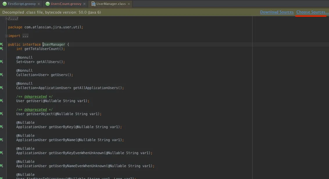 An Intellij example of a class file.