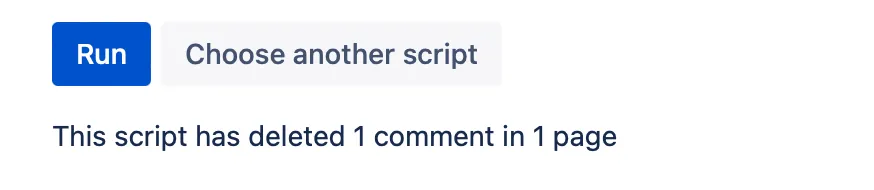 The script result message.