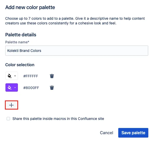 Add new color to color selection.