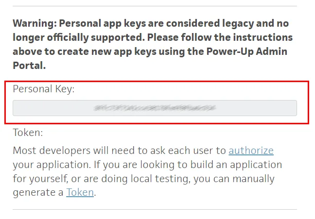 Image of the Personal Key option