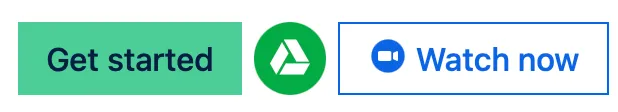 Published Confluence page showing a Button Group with three buttons in different styles labeled Email, Search, and Edit