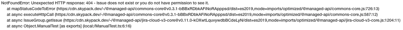 The console log output for the above code example.