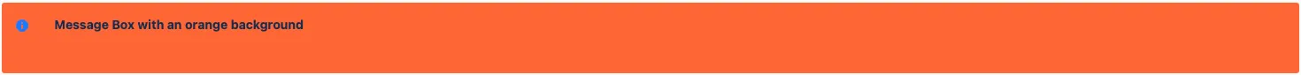 Published message box showing the CSS-applied orange background color