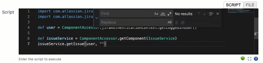 Code editor find and replace dialog