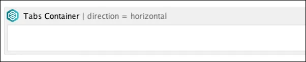 Tabs Container macro placeholder displayed on the Confluence page after insertion