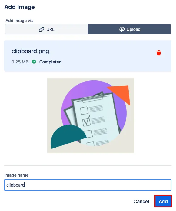 Add image name field.