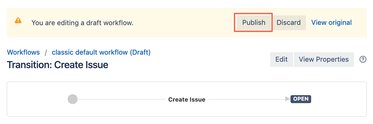 Publish workflow dialog.