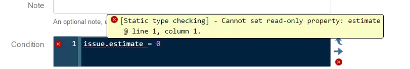 Condition that incorrectly sets the remaining estimate instead of checking it