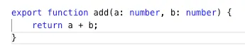 JavaScript code snippet showing an export function.