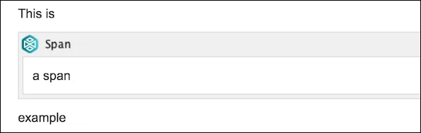 Example of a span macro that does not change the visual appearance of the text