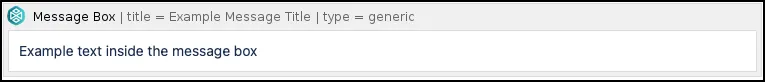Macro placeholder showing an empty message box area after inserting the Message Box macro
