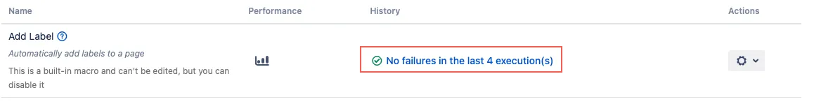 The Execution Information window.