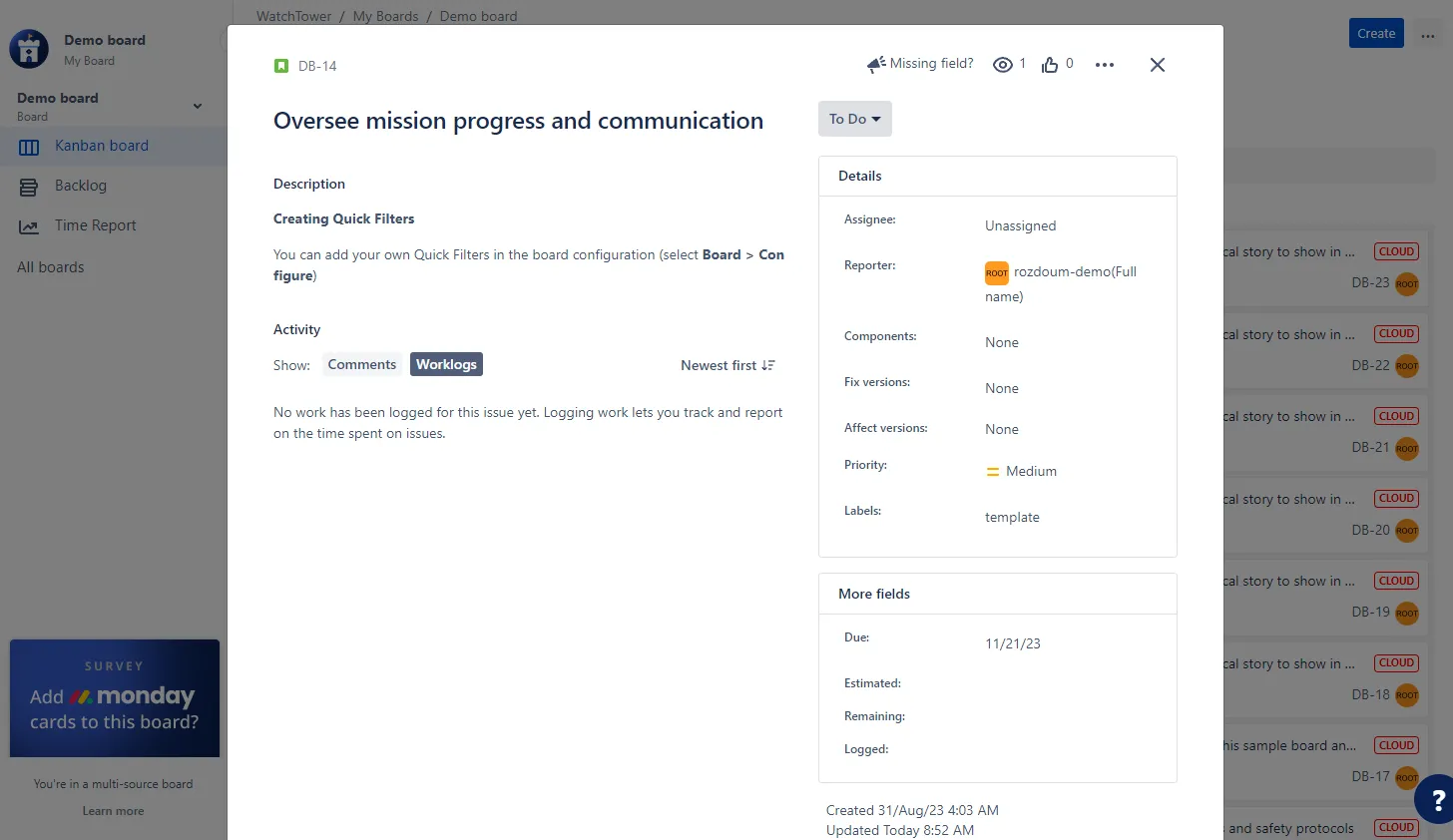 Image of an issue being viewed