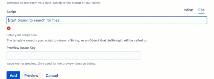 A gif showing a script search, followed by the selection of one of the scripts.