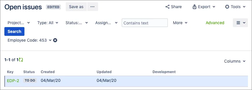 A rendered example of a basic Encrypted Text Field Searcher.