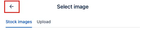 Back arrow button highlighted