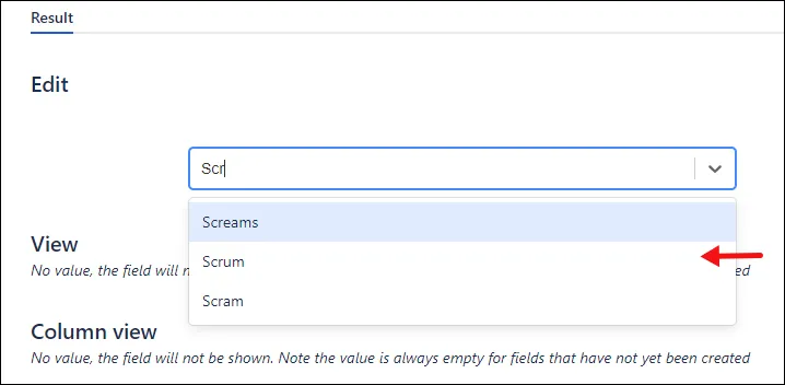 Project picker preview