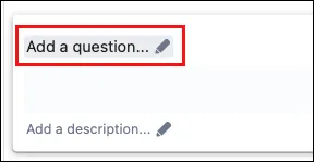 Form editor showing the Add a question button highlighted for adding a Short answer field