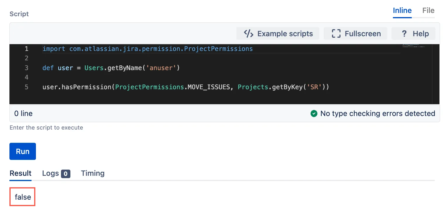 Image showing how to retrieve project permissions
