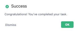 Example of a Success simple alert.