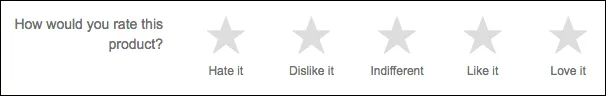 Star Rating scale displayed on the Confluence page with five selectable star icons