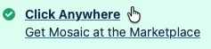 Tip icon indicating that the entire panel area, including the surrounding whitespace, is clickable