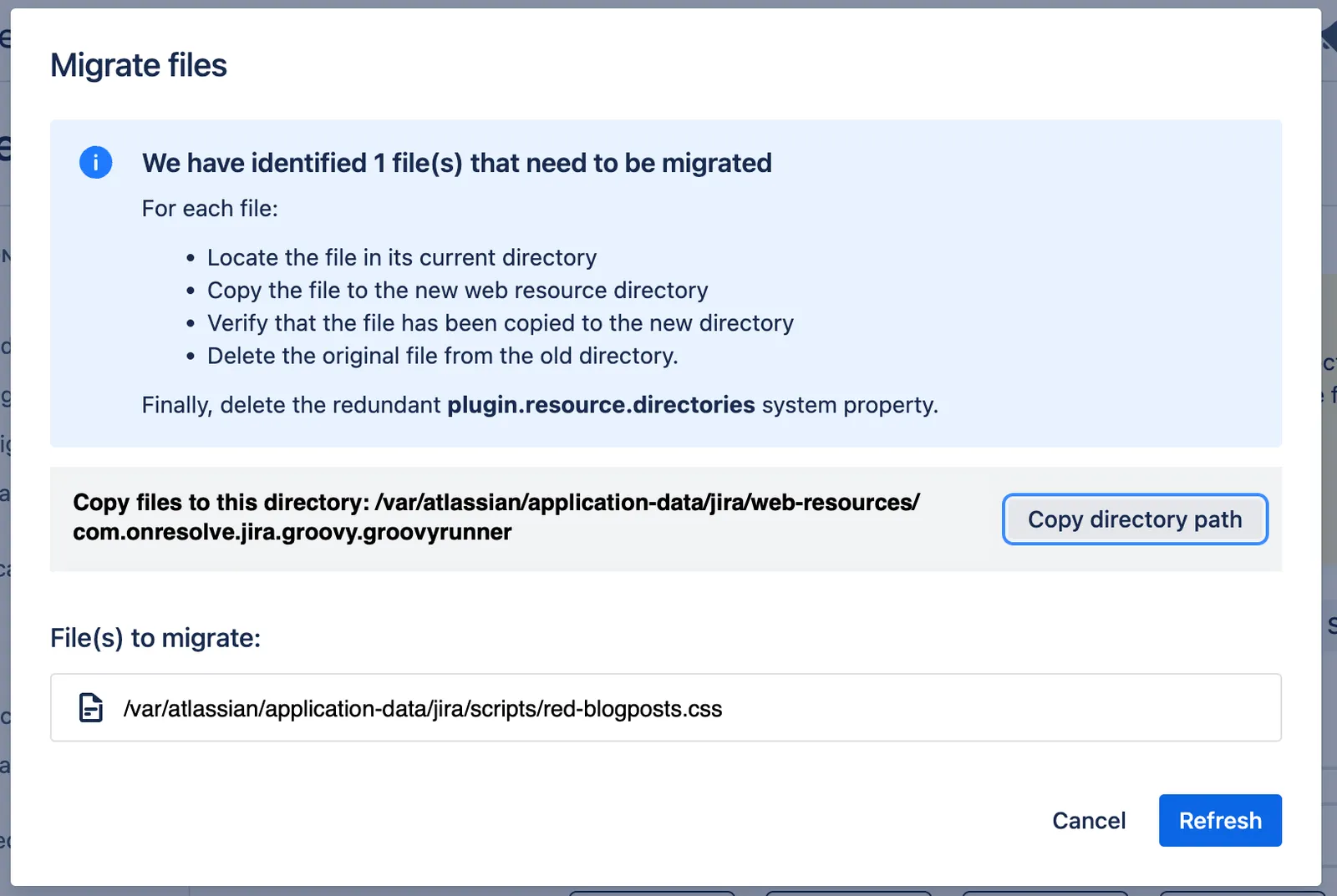 List of files that must be migrated to the new web resource directory