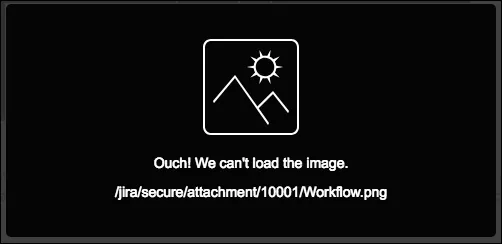 An example of how an encrypted attachment appears when a user doesn't have access.