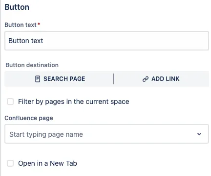 Example of the Add Link option with a URL entered for an external web page
