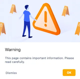 Example of a Warning image alert.