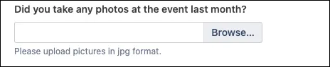 Published Confluence page showing a form with an attachment field example